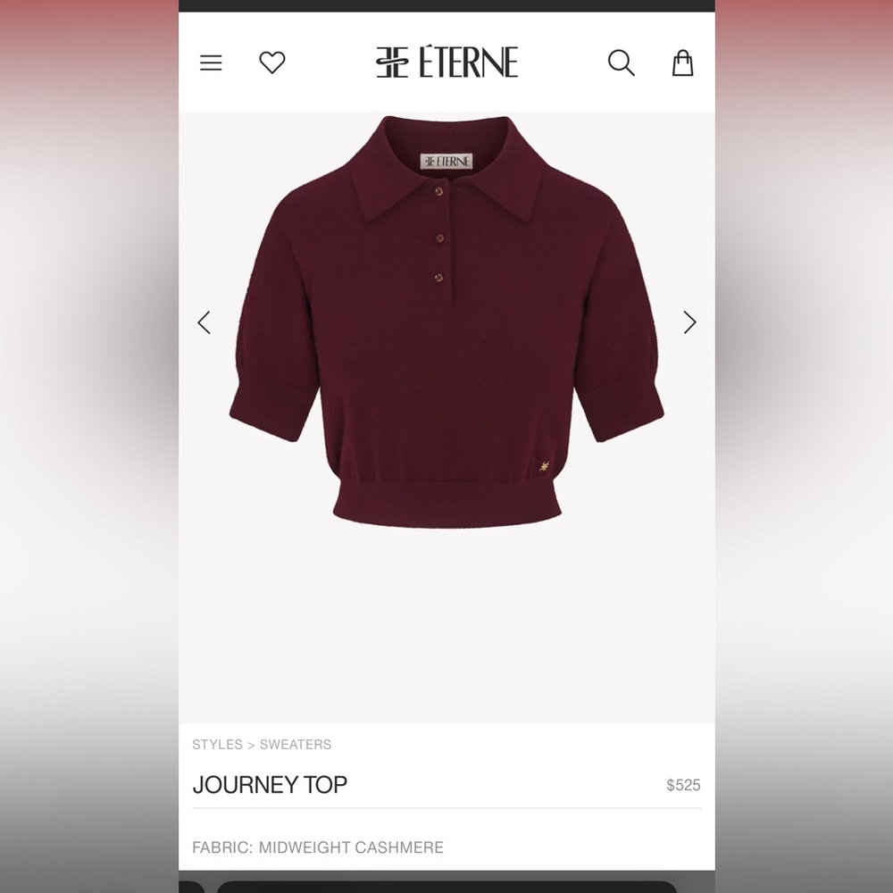Eterne Deep Burgundy Knit Top